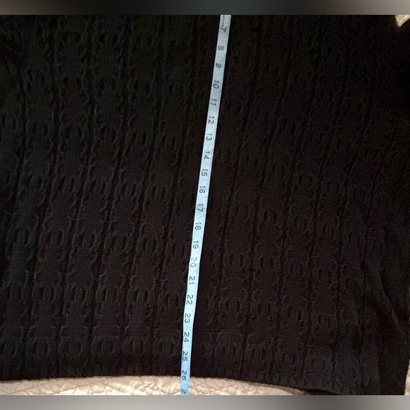 Talbots Women’s Cable Knit Funnel Neck 100% Cotton Fisherman Sweater Black Sz 1X - Picture 7 of 7
